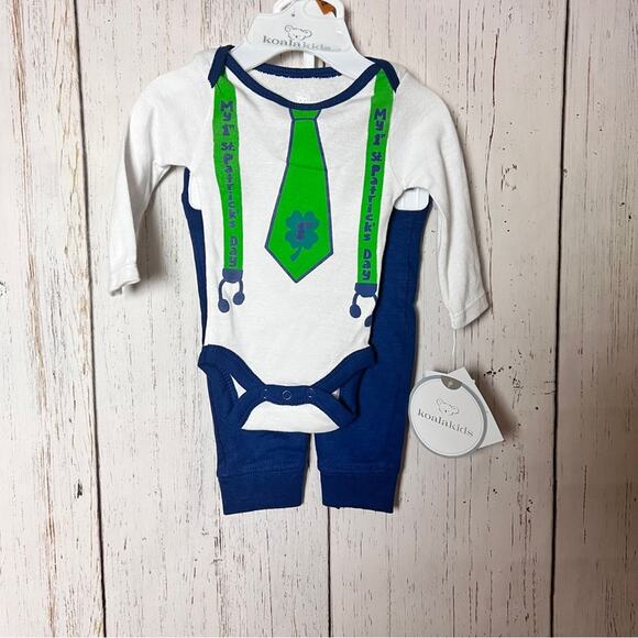 Koala Kids Newborn St Patrick's Day Matching Set Sz NB - Picture 1 of 15